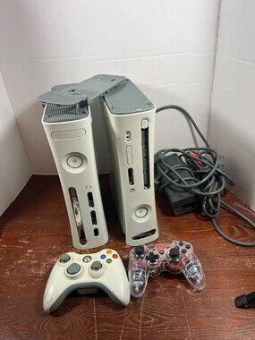 Xbox 360 Console Lot With 2 Controllers Power Cords And Accessories - Untested